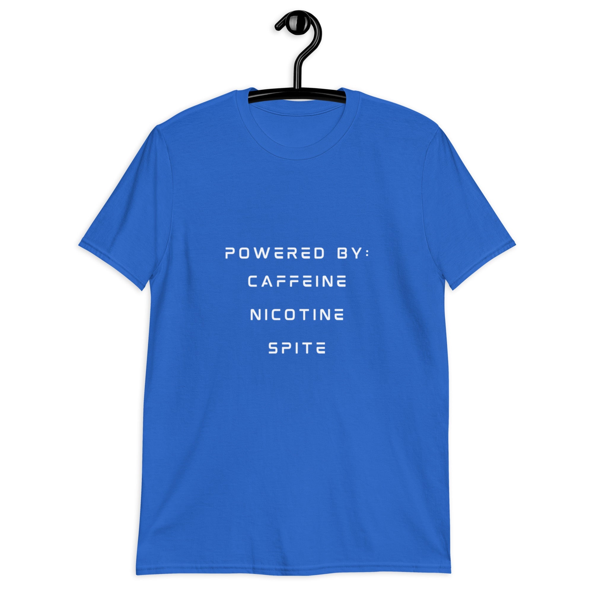 Powered By: Caffeine/Nicotine/Spite (T-Shirt) - Off Grid Outfitters