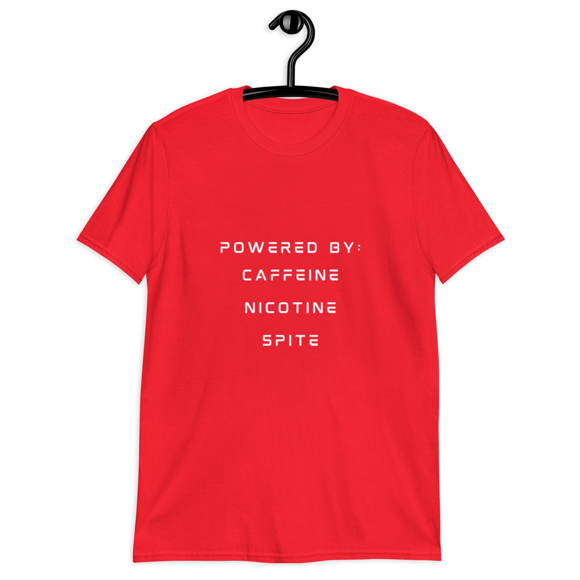 Powered By: Caffeine/Nicotine/Spite (T-Shirt) - Off Grid Outfitters